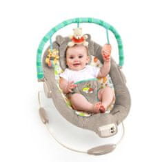 Bright Starts Winnie the Pooh Dots &amp; Hunny Vibracijski ležalnik 0 m +, do 9 kg