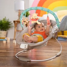 Bright Starts Winnie the Pooh Dots &amp; Hunny Vibracijski ležalnik 0 m +, do 9 kg
