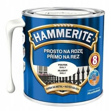 Hammerite barva za kovino, barva proti rji, bela, 0,7 l
