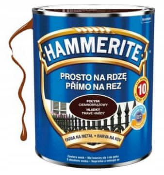 Hammerite barva za kovino Straight to Rust rjava 0,7 l