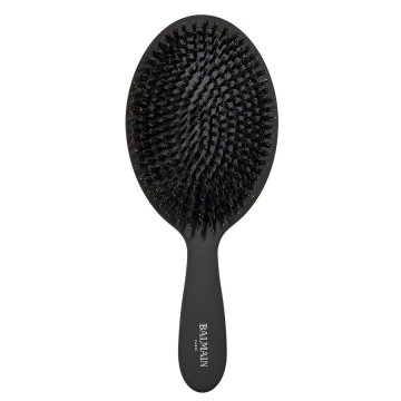 shumee Luxury Spa Brush, luksuzna krtača za lase s ščetinami merjasca, črna