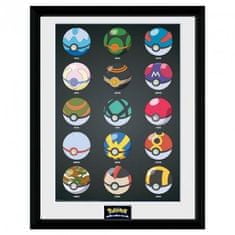 Pokémon Uokvirjeni plakat - Pokéballs