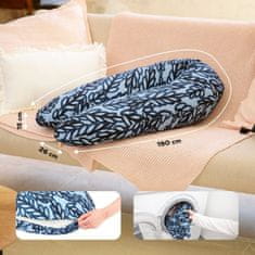Babymoov večnamenski vzglavnik B.LOVE BUNDLE Vegetal + rezervni pokrov Wind Blue