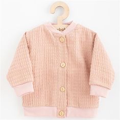 NEW BABY Comfort oblačila Baby Muslin jakna Pink - 56 (0-3m)