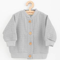 NEW BABY Comfort oblačila Baby Muslin plašč Grey - 56 (0-3m)