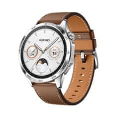 Huawei Watch GT 4/46mm/srebrna/legantni trak/rjava