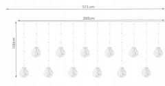 Malatec Novoletne LED lučke zavesa 108 RGB večbarvne 2,6m kroglice 8 funkcij