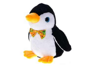 Plišasti pingvin stoji 20 cm z metuljem