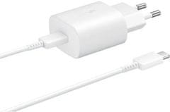 Samsung EP-T2510XWEGEU 25W hitri polnilnik vklj. kabel, Bela