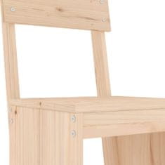 Vidaxl Barski stolček 2 kosa 40x48,5x115,5 cm trdna borovina