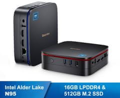 Blackview MP60 namizni mini računalnik, Intel N95, 16GB, SSD512GB, WiFi, Bluetooth, Ethernet, USB, HDMI, W11H