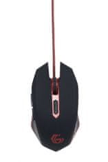 Gembird MUSG-001-R LED Gamer črna/Red miška