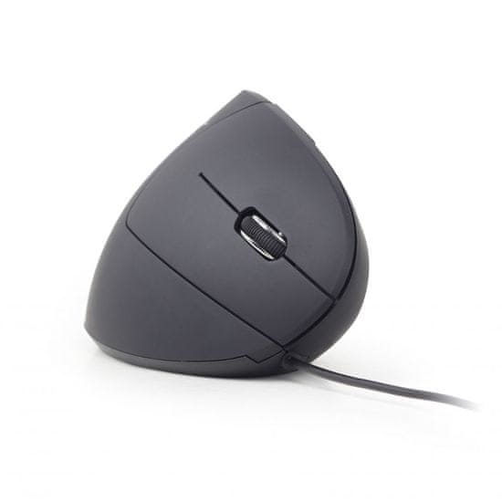 Gembird MUS-ERGO-01 Grey/ črna ergonomska miška
