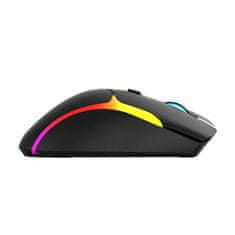 Marvo M729W RGB črna brezžična miška