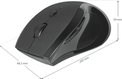 Defender Accura MM-295 črna ergonomska brezžična miška