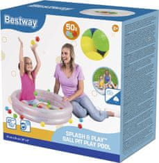 Bestway Otroški bazen z žogicami krog 91cm Roza