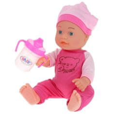 Nobo Kids Punčka Sleepyhead Baby Doll 30 cm - malina