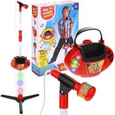 Nobo Kids Mikrofon na stojalu Studio Boombox Karaoke MP3