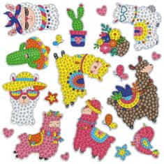 Nobo Kids Nalepke z diamantnim mozaikom Lama Embroidery Scrapbook