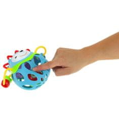 Nobo Kids Grizalo z gumijasto senzorično žogico ježek