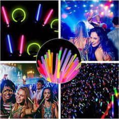 Nobo Kids Svetleče zapestnice, fluorescentne zapestnice, 100 kos
