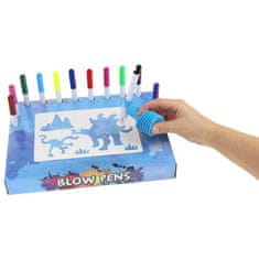 Nobo Kids Set napihljivih markerjev, šablon za dinozavre