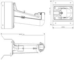 Hikvision držalo za kamero DS-1602ZJ-corner/ združljivo s 4-palčnimi PTZ kamerami