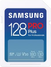 Samsung PRO Plus SDXC 128 GB + adapter USB / CL10 UHS-I U3 / V30