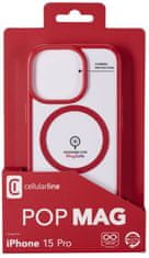 CellularLine PopMag ovitek za Apple iPhone 15 Pro, rdeč (POPMAGIPH15PROR)