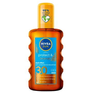 shumee Zaščita pred soncem &amp; Bronze olje za porjavitev v spreju, ki aktivira naravno porjavelost SPF30 200 ml