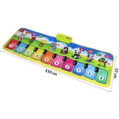 Nobo Kids Glasbena podloga za ples Piano Animals 110 cm