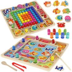 Nobo Kids Lesene mozaične kroglice Puzzle Fishing