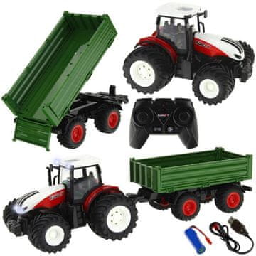 Nobo Kids Daljinsko voden traktor z RC pilotsko prikolico