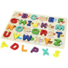 Nobo Kids Lesena sestavljanka s črkami abecede, 26 kosov