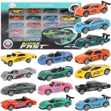 Nobo Kids Zračne vzmeti Toy cars Set 16 kosov. Kovinski avtomobili