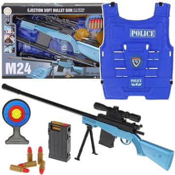 shumee Policijski komplet Kostum Puška Pištola Telovnik Naboji Policist Policija