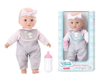shumee Baby Doll Interactive Soft Cuddly Says Mom Dad 30 cm Steklenička