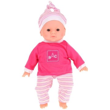 Nobo Kids Punčka, oblačila, postelja, ljubkovalna igrača, 30 cm