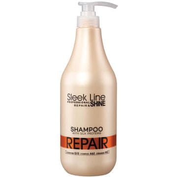 shumee Sleek Line Repair Shampoo šampon s svilo za poškodovane lase 1000 ml