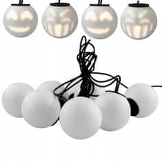 LUMILED BOŽIČNA Girland svetilka LED svetlobna veriga 4,33m z 8x LED okrasnimi svetlečimi kroglicami