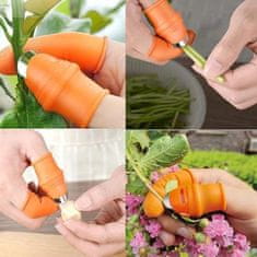 HOME & MARKER® Naprstni vrtnarski nož, Palčni nož, Vrtnarsko orodje (Rezilo za palec + 1 Prevleka za prste) | THUMBYCUT