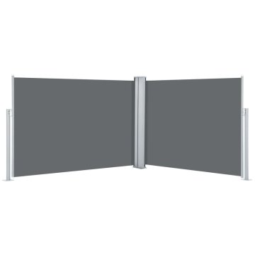 Vidaxl Zložljiva stranska tenda antracitna 100x1000 cm