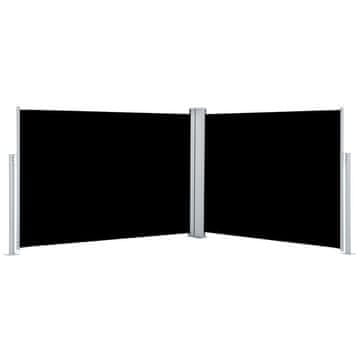 Vidaxl Zložljiva stranska tenda črna 100x1000 cm