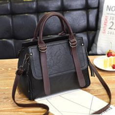 Dollcini Torba za čez ramo, Ženska torbica, Elegantna, Pu usnje, Modna, Elegantna torbica, Potovalna/službena/za prosti čas, črna mešanica
