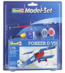 Revell maketa-miniatura SET Fokker D VII • maketa-miniatura 1:72 starodobna letala • Level 3