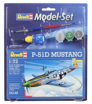 Revell maketa-miniatura SET P-51D Mustang • maketa-miniatura 1:72 starodobna letala • Level 3