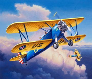 Revell maketa-miniatura Stearman PT-17 Kaydet • maketa-miniatura 1:48 starodobna letala • Level 3