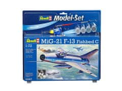 Revell maketa-miniatura SET MiG-21 F-13 Fishbed C • maketa-miniatura 1:72 novodobna letala • Level 4
