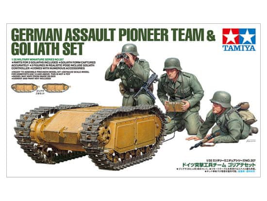 Tamiya maketa-miniatura Nemški vojaki Pionerji z RV Goliathom • maketa-miniatura 1:35 figure • Level 2