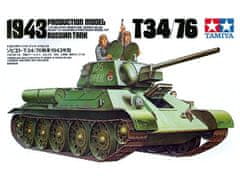 Tamiya maketa-miniatura Ruski tank T34-76 proizvodni model iz leta 1943 • maketa-miniatura 1:35 tanki in oklepniki • Level 3